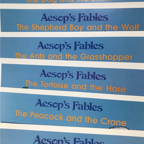 Aesops Fables - 12 Educational Posters with lesson on back - New - Picture 4 of 5